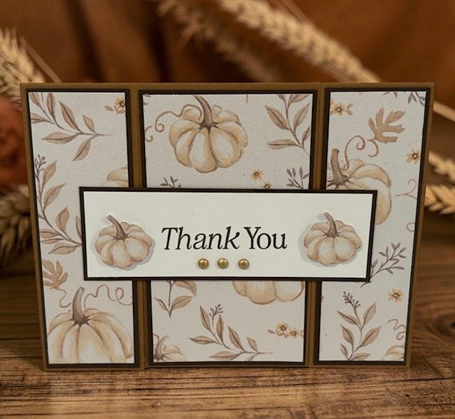 Triple Panel Fun Fold Card; Glow of Harvest Specialty Designer Series Paper
